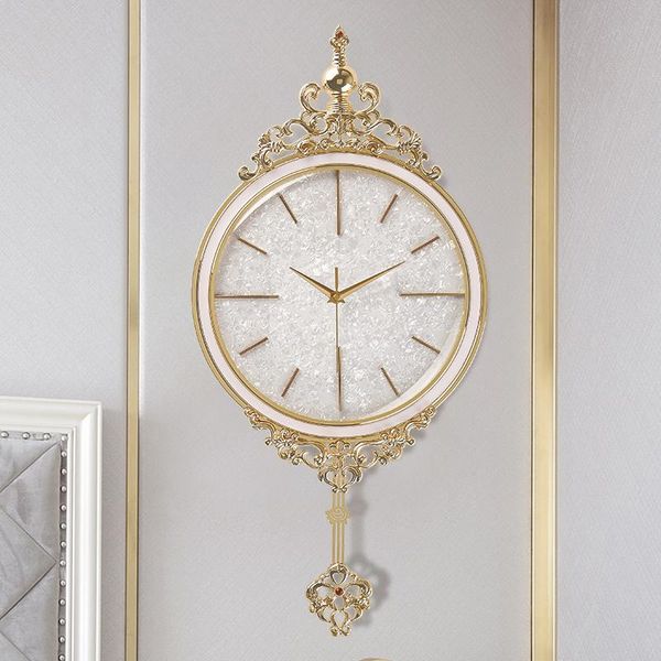 nordic luxury wall clock creative gold living room slient vintage modern minimalist swing metal home detcor clocks
nordic luxury wall clock creative gold living room slient vintage modern minimalist swing metal home detcor clocks