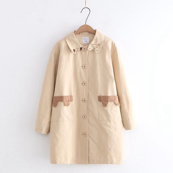 women's trench coats women autumn coat japanese mori girl harajuku kawaii bear turn -down collar long loose pocket outerwear windbreake, Tan;black
women's trench coats women autumn coat japanese mori girl harajuku kawaii bear turn -down collar long loose pocket outerwear windbreake, Tan;black