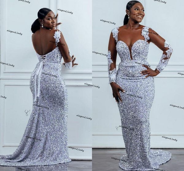brilliant sequin mermaid evening dresses o neck long sleeve appliques african plus size sweetheart backless prom dress wear, Black;red
brilliant sequin mermaid evening dresses o neck long sleeve appliques african plus size sweetheart backless prom dress wear, Black;red