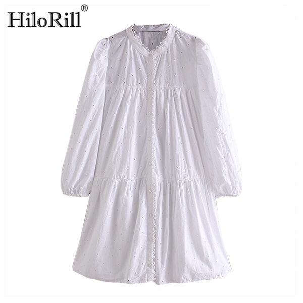 embroidery mini dress women puff long sleeve elegant white cotton ladies casual loose chic short es 210508, Black;gray
embroidery mini dress women puff long sleeve elegant white cotton ladies casual loose chic short es 210508, Black;gray