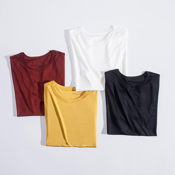 women's t-shirt tianluo japan jin mouth triacetic acid knitting solid white fabric breathable and comfortable versatile round neck shor
women's t-shirt tianluo japan jin mouth triacetic acid knitting solid white fabric breathable and comfortable versatile round neck shor