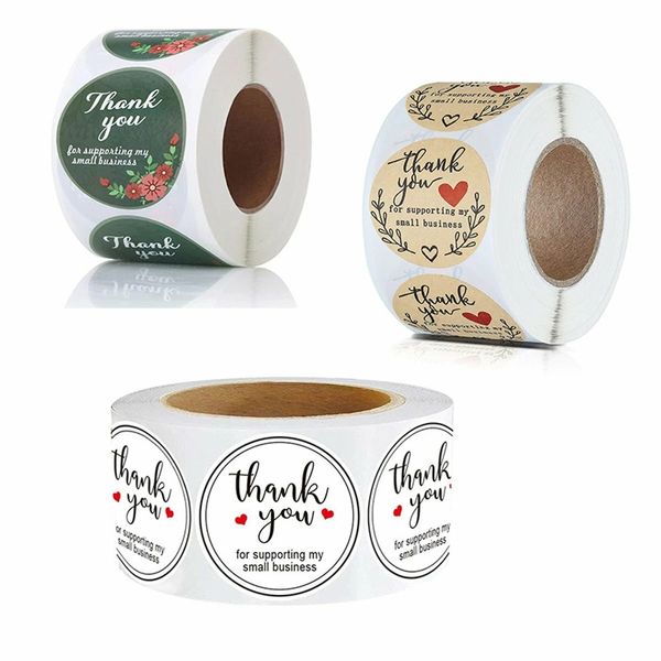 500pcs/roll 25mm thank you round sticker tags wedding flower gift self-adhesive label - type a
500pcs/roll 25mm thank you round sticker tags wedding flower gift self-adhesive label - type a