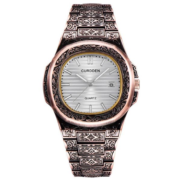 wristwatches antique rosegold square men watch fancy carving retro design men's hip hop calendar quartz, Slivery;brown
wristwatches antique rosegold square men watch fancy carving retro design men's hip hop calendar quartz, Slivery;brown