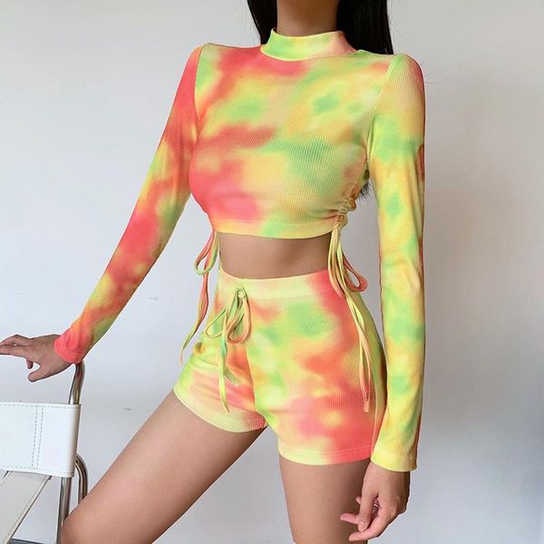 women's tracksuits dada o-neck long sleeve drawstring crop and shorts casual streetwear autumn tie dye two piece set women, Gray
women's tracksuits dada o-neck long sleeve drawstring crop and shorts casual streetwear autumn tie dye two piece set women, Gray