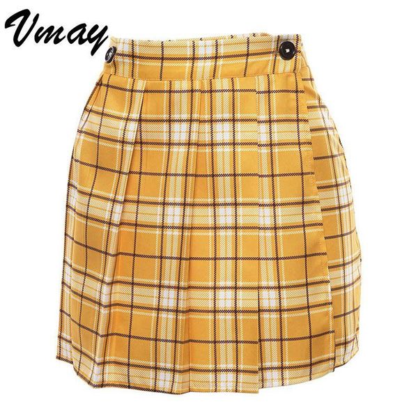 skirts vmay 2021 spring women's plaid button stitching wild pleated skirt streetwear style empire mini, Black
skirts vmay 2021 spring women's plaid button stitching wild pleated skirt streetwear style empire mini, Black