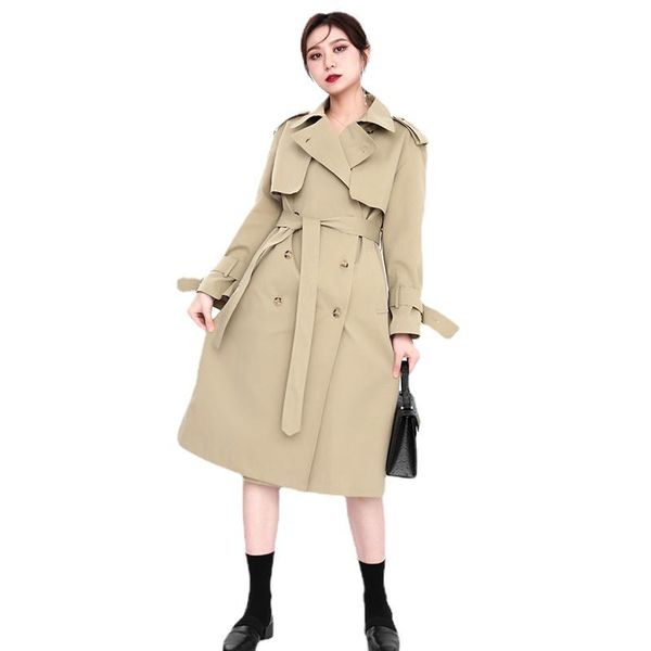 women's trench coats women bandage big size green long coat lapel sleeve loose fit windbreaker fashion spring autumn 2021, Tan;black
women's trench coats women bandage big size green long coat lapel sleeve loose fit windbreaker fashion spring autumn 2021, Tan;black