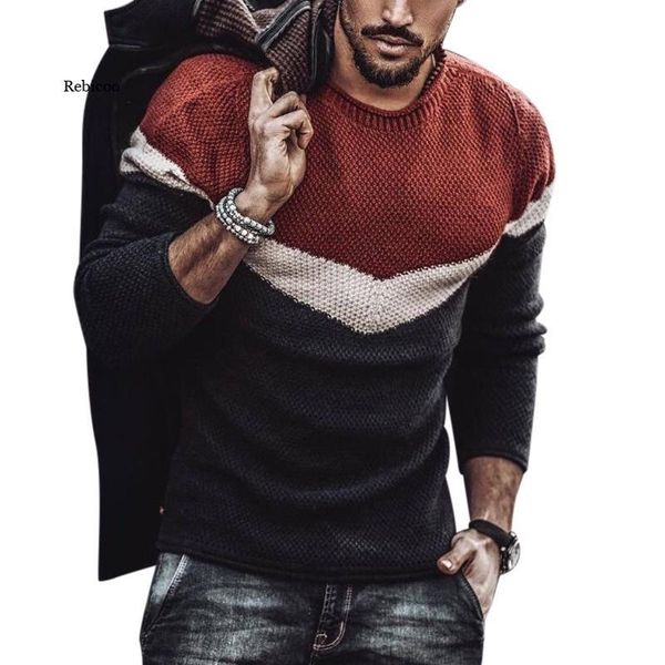 men's sweaters casual men knitted sweater o-neck pullover patchwork long sleeve clothing suter para hombre fashion, White;black
men's sweaters casual men knitted sweater o-neck pullover patchwork long sleeve clothing suter para hombre fashion, White;black