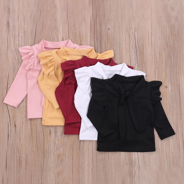 toddler baby girl solid color neckline bow blouse spring autumn round neck long sleeve pullover for kids girls 6m, White;black
toddler baby girl solid color neckline bow blouse spring autumn round neck long sleeve pullover for kids girls 6m, White;black