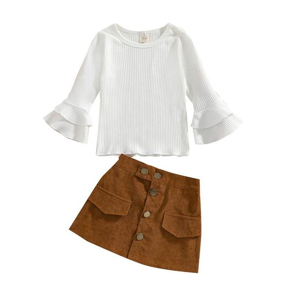 clothing sets baby knitting ribbed , skirt suit, long ruffle flared sleeve round neck pullover a-lined corduroy for girl, 1-6years, White
clothing sets baby knitting ribbed , skirt suit, long ruffle flared sleeve round neck pullover a-lined corduroy for girl, 1-6years, White