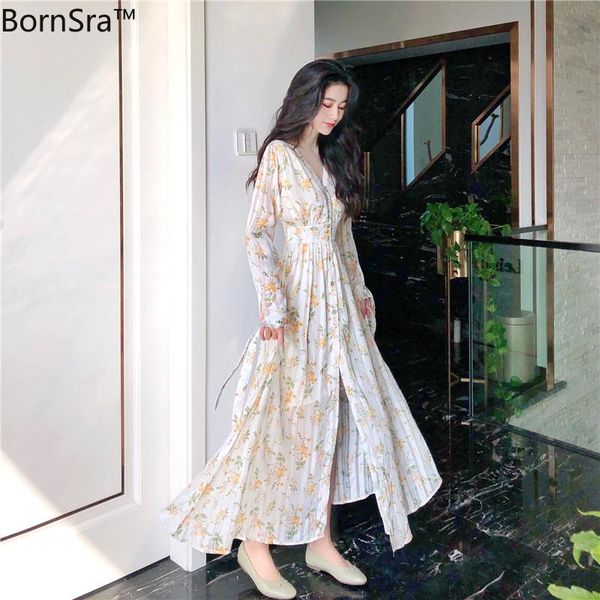 casual dresses bornsra 2021 long sleeve v-neck high waist pleated elegant vintage women split chiffon floral dress, Black;gray
casual dresses bornsra 2021 long sleeve v-neck high waist pleated elegant vintage women split chiffon floral dress, Black;gray