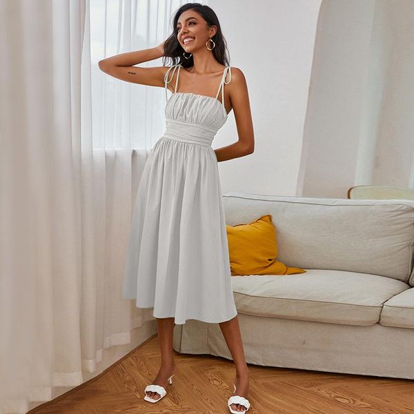 casual dresses strap dress women spring solid color backless midi summer clothes for robe beach long vestidos, Black;gray
casual dresses strap dress women spring solid color backless midi summer clothes for robe beach long vestidos, Black;gray