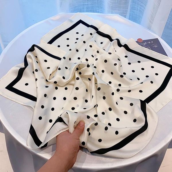 scarves 2021 spring square scarf for women dot silk feeling hair band foulard female office neckerchief lady bandana luxury, Blue;gray
scarves 2021 spring square scarf for women dot silk feeling hair band foulard female office neckerchief lady bandana luxury, Blue;gray