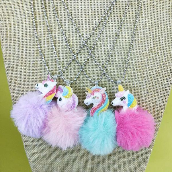 dhl cute unicorn rainbow plush ball pendants necklace child charms chain necklace for baby party girls gifts, Red;brown
dhl cute unicorn rainbow plush ball pendants necklace child charms chain necklace for baby party girls gifts, Red;brown