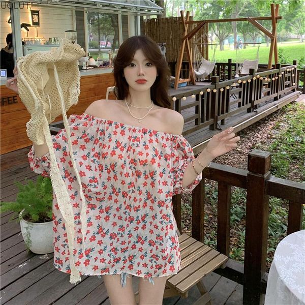 women's blouses & shirts one neck floral short sleeve shirt design sense niche summer 2021 loose casual, White
women's blouses & shirts one neck floral short sleeve shirt design sense niche summer 2021 loose casual, White