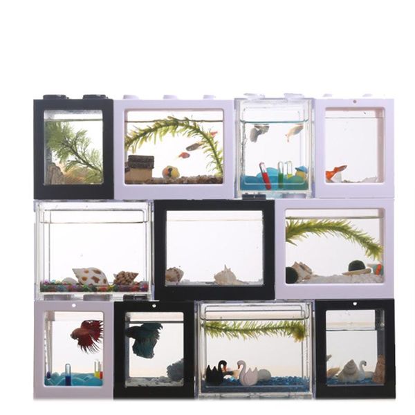 aquariums 7 color mini aquarium betta fishbowl creative combinable ecological small fish tank crawler box diy micro landscape
aquariums 7 color mini aquarium betta fishbowl creative combinable ecological small fish tank crawler box diy micro landscape