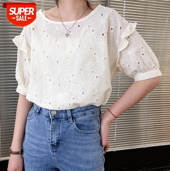 li zhiqi korean embroidered hollow blouse short-sleeved ruffled design baby shirt 110587 #4d51, Black;gray
li zhiqi korean embroidered hollow blouse short-sleeved ruffled design baby shirt 110587 #4d51, Black;gray