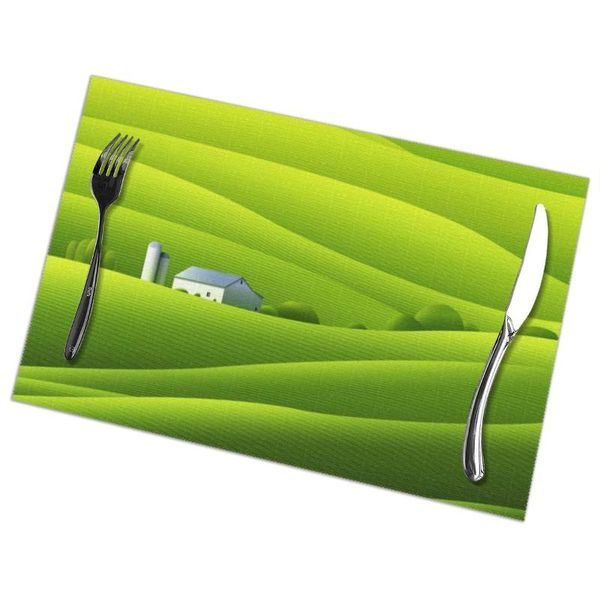 mats & pads set of 6 hills green print placemats for dining table place mat in kitchen accessories cup wine
mats & pads set of 6 hills green print placemats for dining table place mat in kitchen accessories cup wine