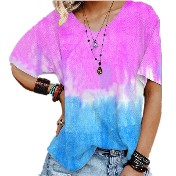 women's t-shirt gradient print summer women casual loose oversize tshirt v-neck short sleeve t shirt harajuku tees camisetas mujer clo, White
women's t-shirt gradient print summer women casual loose oversize tshirt v-neck short sleeve t shirt harajuku tees camisetas mujer clo, White