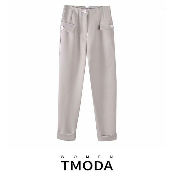 women's pants & capris tmoda1404 2021 za women summer casual solid straight high waist button female elegant street trousers botton pan, Black;white
women's pants & capris tmoda1404 2021 za women summer casual solid straight high waist button female elegant street trousers botton pan, Black;white