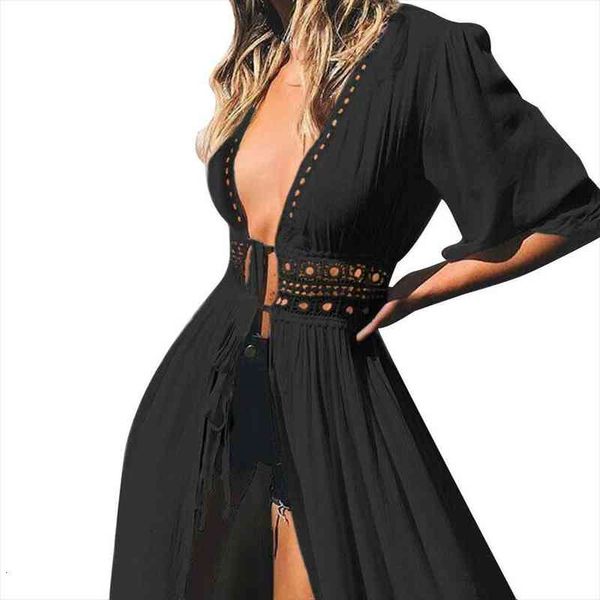 women dresses swimwear solid color hollow smock long bikini cover up lacing cardigan beachwear white black swim long dress robe
women dresses swimwear solid color hollow smock long bikini cover up lacing cardigan beachwear white black swim long dress robe