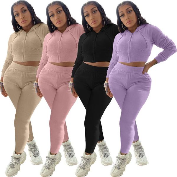 women's two piece pants fabric autumn and winter leisure tracksuit women drawstring coat sets ladies jogging suits, White
women's two piece pants fabric autumn and winter leisure tracksuit women drawstring coat sets ladies jogging suits, White