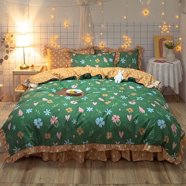 bedding sets korean green bedclothes luxury duvet cover romantic lace girls princess quilts full single flowers
bedding sets korean green bedclothes luxury duvet cover romantic lace girls princess quilts full single flowers