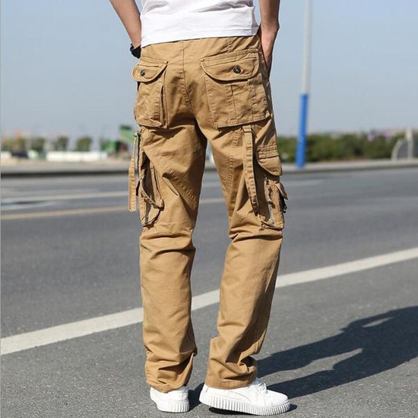 men's cargo pants casual mens straight-leg pant multi pocket overall men outdoors trousers high quality, Black
men's cargo pants casual mens straight-leg pant multi pocket overall men outdoors trousers high quality, Black