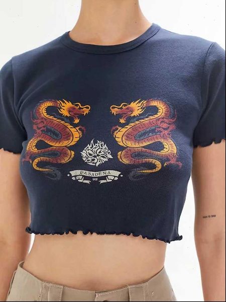 navy graphic womens t shirt tee women cotton dragons summer chic casual female crop girls, White
navy graphic womens t shirt tee women cotton dragons summer chic casual female crop girls, White