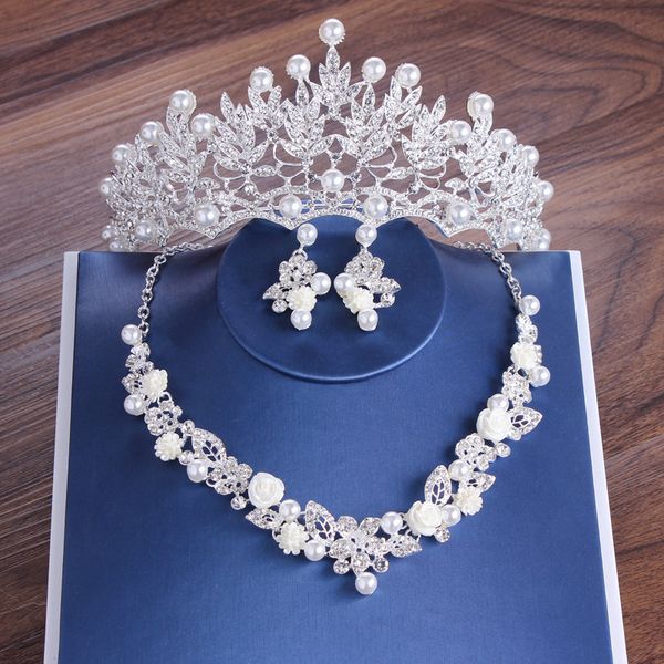 jewelry sets luxury bride crystal pearl flower costume rhinestone choker necklace earrings tiara crown women wedding set, Black
jewelry sets luxury bride crystal pearl flower costume rhinestone choker necklace earrings tiara crown women wedding set, Black