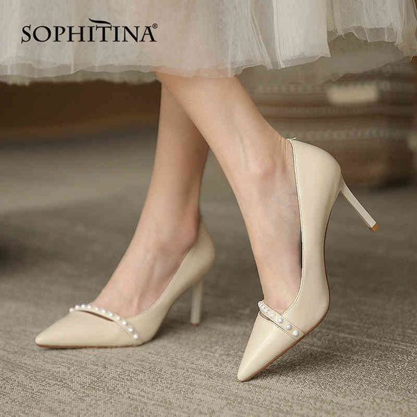 sophitina office ladies shoes solid color pearl strap decoration pointed toe shoes stiletto high heel women's pumps ao485 210513, Black
sophitina office ladies shoes solid color pearl strap decoration pointed toe shoes stiletto high heel women's pumps ao485 210513, Black