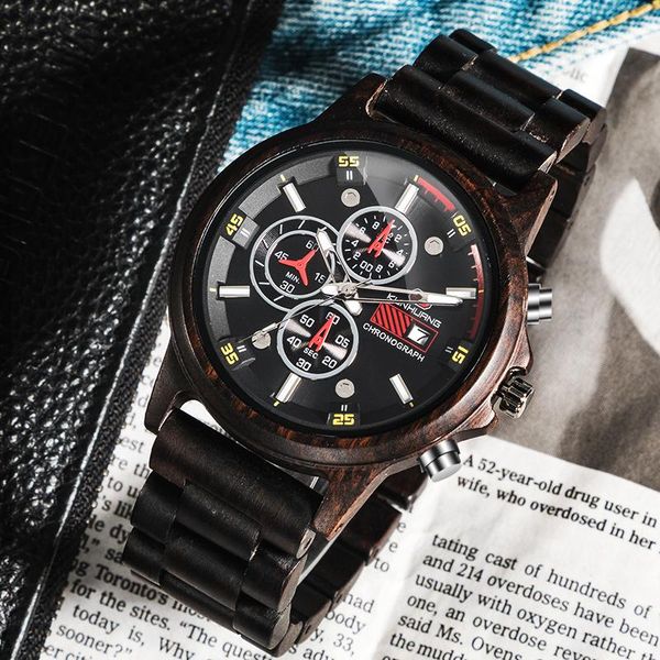 wristwatches 2021 fashion luxury wooden watch men wood watches chronograph military quartz relogio masculino men's, Slivery;brown
wristwatches 2021 fashion luxury wooden watch men wood watches chronograph military quartz relogio masculino men's, Slivery;brown