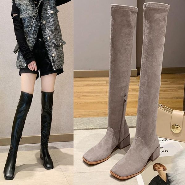 boots winter over the knee women stretch fabrics high heel slip on shoes pointed toe woman long for 2021, Black
boots winter over the knee women stretch fabrics high heel slip on shoes pointed toe woman long for 2021, Black