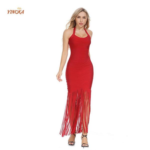 casual dresses yinoka long halter bandage dress black bodycon women red tassel elegant dinner celebrity party club night lady, Black;gray
casual dresses yinoka long halter bandage dress black bodycon women red tassel elegant dinner celebrity party club night lady, Black;gray