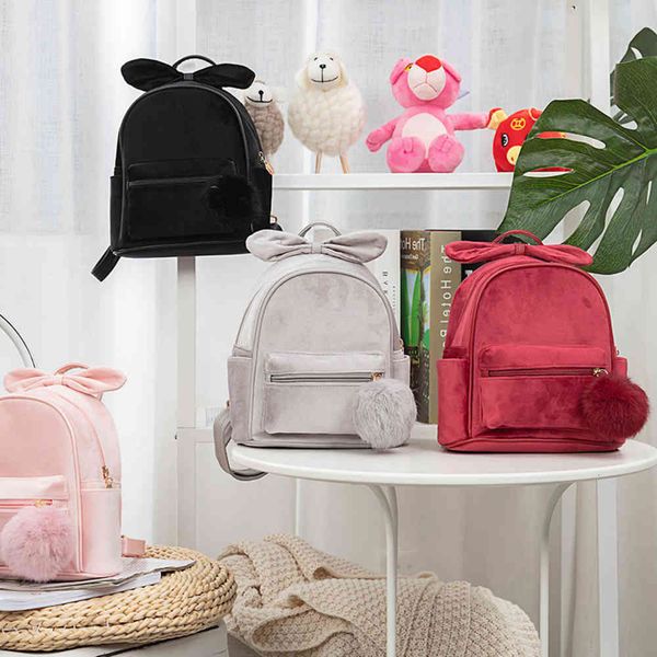 korean pure color girl rabbit ear backpack fashion velvet short plush backpack
korean pure color girl rabbit ear backpack fashion velvet short plush backpack