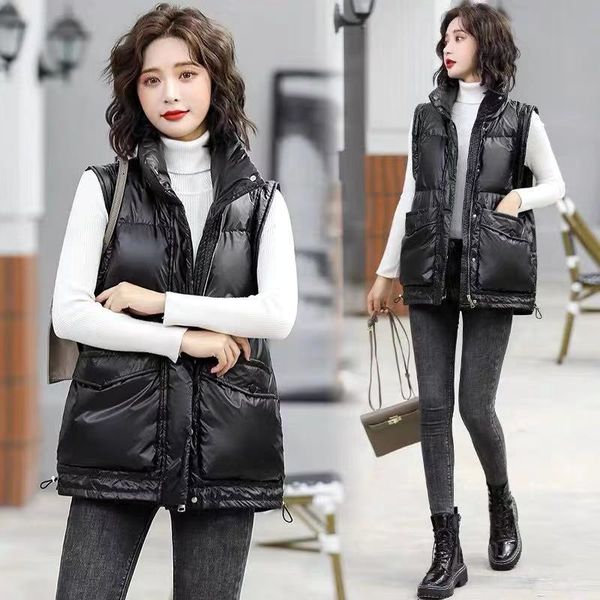 vests 2021 korean women's short ruffled down et vt autumn winter 90 down casual et, Black;white
vests 2021 korean women's short ruffled down et vt autumn winter 90 down casual et, Black;white