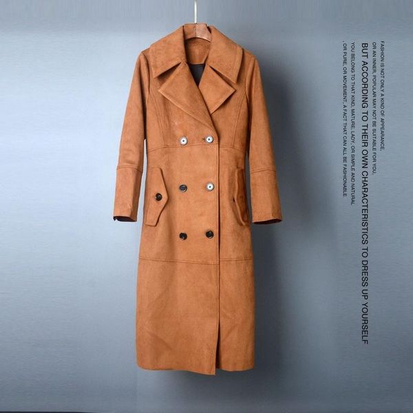 women's trench coats suede coat for women 2021 autumn winter double breasted khaki long overcoat keep warm windbreaker outerwea, Tan;black
women's trench coats suede coat for women 2021 autumn winter double breasted khaki long overcoat keep warm windbreaker outerwea, Tan;black