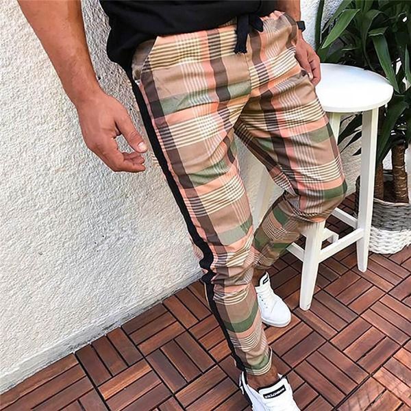 men's pants jaycosin men lattice trousers pencil plaid drawstring elastic waist long male street breathable trouseres, Black
men's pants jaycosin men lattice trousers pencil plaid drawstring elastic waist long male street breathable trouseres, Black