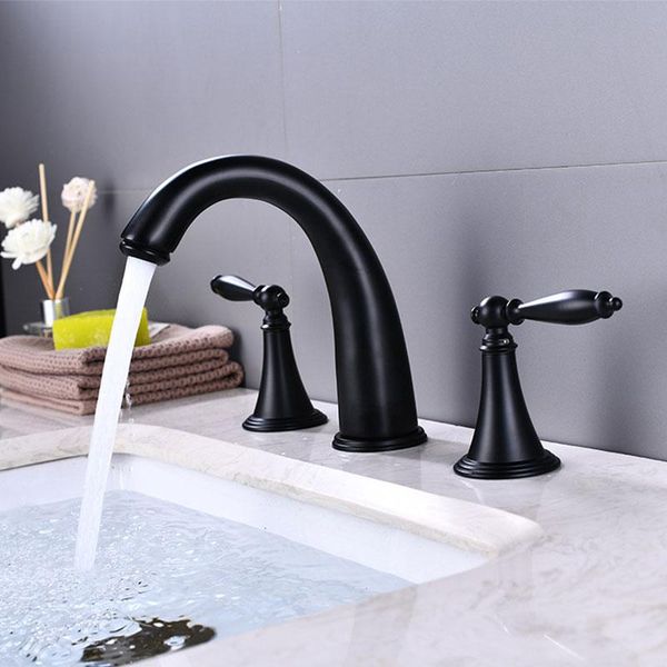for bathroom basin black/silver copper and cold water faucet double-handle three-hole split three-piece bathtub tap sink faucets
for bathroom basin black/silver copper and cold water faucet double-handle three-hole split three-piece bathtub tap sink faucets