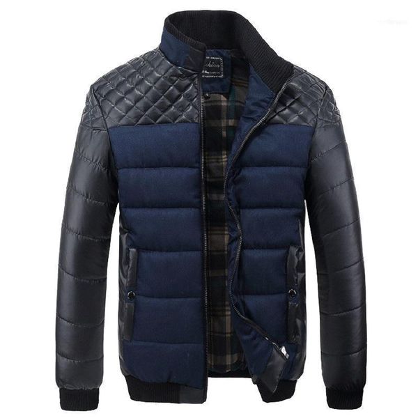 men's down & parkas 2021 jackets men 4xl pu patchwork designer outerwear casual quality slim fit winter fashion brand clothing plus siz, Black
men's down & parkas 2021 jackets men 4xl pu patchwork designer outerwear casual quality slim fit winter fashion brand clothing plus siz, Black