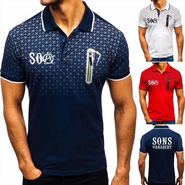 casual trend short sleeve soa mens polo sons of anarchy the child printing gradient cotton shirt, White;black
casual trend short sleeve soa mens polo sons of anarchy the child printing gradient cotton shirt, White;black