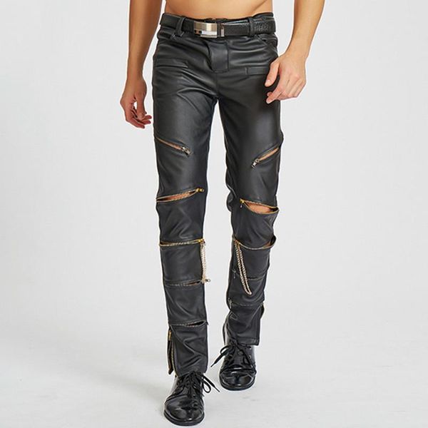 leather men's pants hip hop fashion zipper designer autumn motorcycle male trousers streetwear black faux men
leather men's pants hip hop fashion zipper designer autumn motorcycle male trousers streetwear black faux men