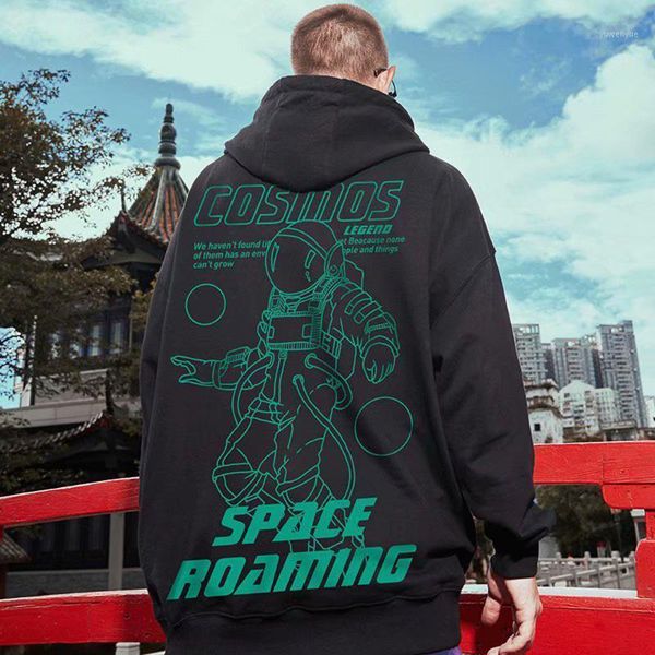 men's hoodies & sweatshirts space astronaut high-street fashion brand wear hooded plus velvet loose fat sweater trendy, Black
men's hoodies & sweatshirts space astronaut high-street fashion brand wear hooded plus velvet loose fat sweater trendy, Black
