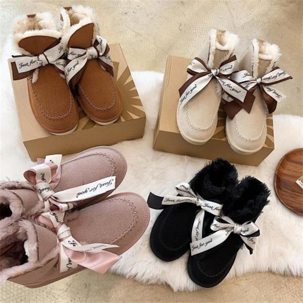 boots snow women's short tube plush fashion ribbon bow hair ball fur one khaki cotton shoes, Black
boots snow women's short tube plush fashion ribbon bow hair ball fur one khaki cotton shoes, Black