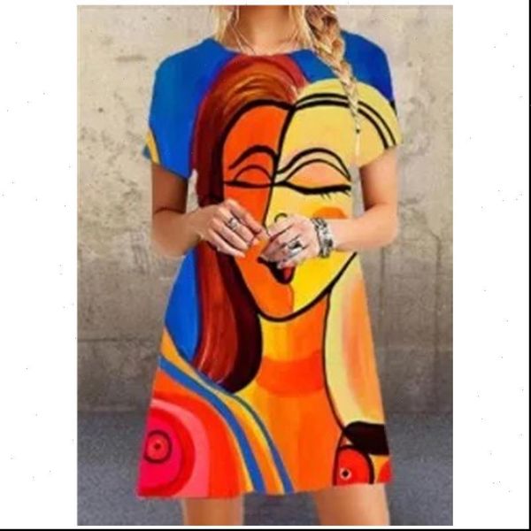 casual womens dress printed short sleeve princess high waist irregular lady plus size abstract face european style 4x, Black;gray
casual womens dress printed short sleeve princess high waist irregular lady plus size abstract face european style 4x, Black;gray