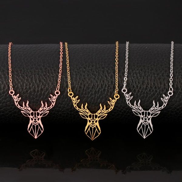 pendant necklaces christmas elk deer necklace stainless steel deers chain rose gold silver color choker charm gifts for women
pendant necklaces christmas elk deer necklace stainless steel deers chain rose gold silver color choker charm gifts for women