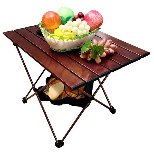 camp furniture table brown 7075 aluminum alloy outdoor portable folding