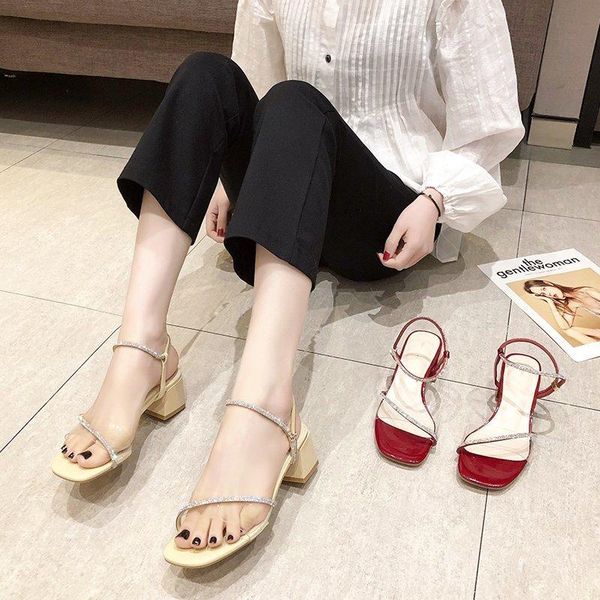 dress shoes 2021 fashion bling crystal buckle strap high square heels women sandals summer peep toe for slides sell, Black
dress shoes 2021 fashion bling crystal buckle strap high square heels women sandals summer peep toe for slides sell, Black