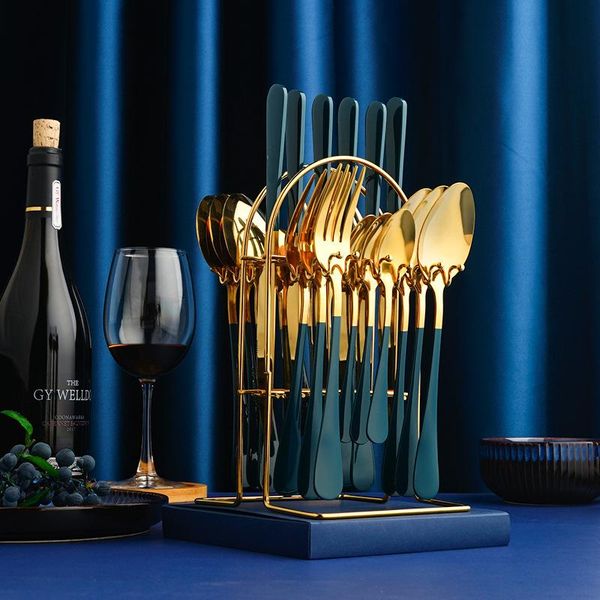dinnerware sets 24pcs upscale western stainless steel cutlery set knife fork coffee spoon tableware with luxury storage rack
dinnerware sets 24pcs upscale western stainless steel cutlery set knife fork coffee spoon tableware with luxury storage rack