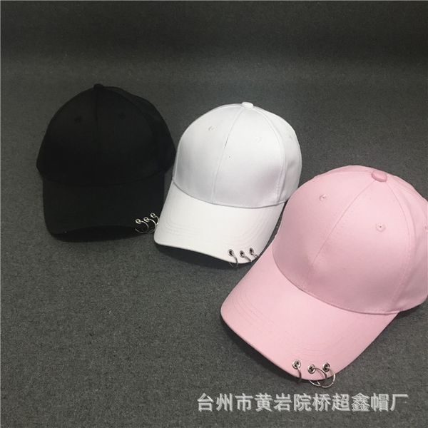 designer personalized hoop popular ring pin men's women's hip hop baseball cap spring and summer hat, Black;white
designer personalized hoop popular ring pin men's women's hip hop baseball cap spring and summer hat, Black;white