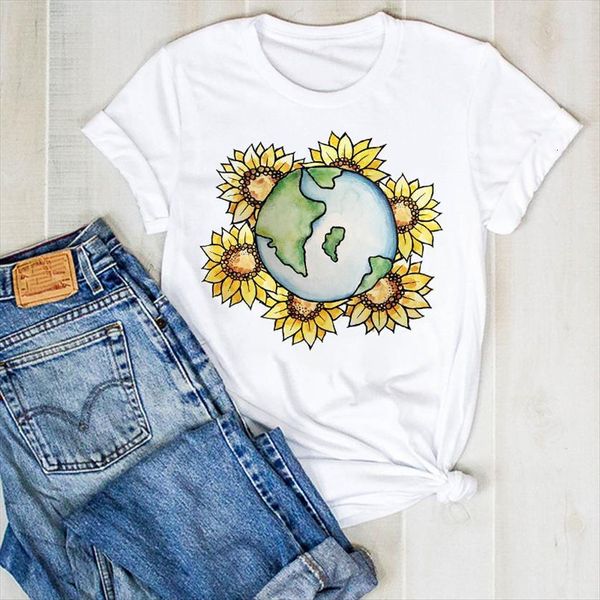sunflowers cute short sleeve fashion women t shirts print summer tee clothes graphic, White
sunflowers cute short sleeve fashion women t shirts print summer tee clothes graphic, White